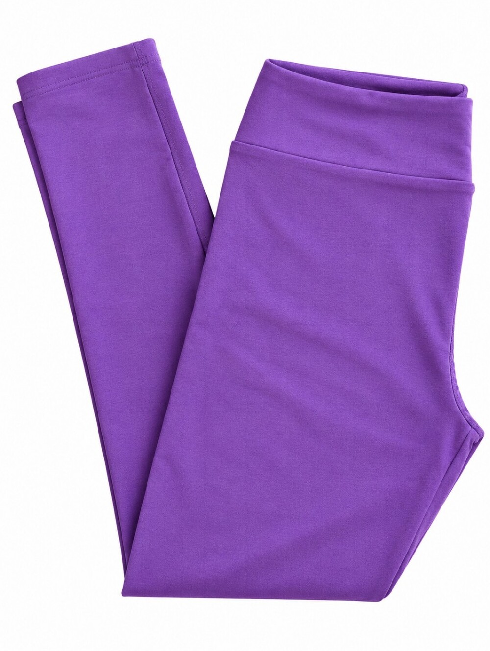 LuLaRoe Buttery Soft Solid Purple Leggings Tall & Curvy TC